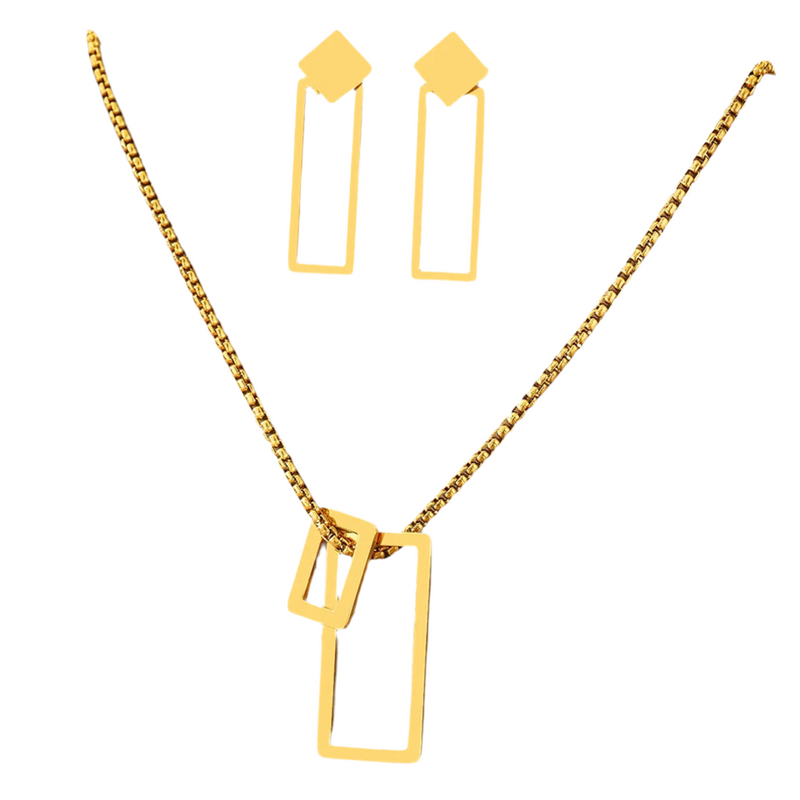 Conjunto De Joias Luz e Elegância,Geometrias Minimalistas