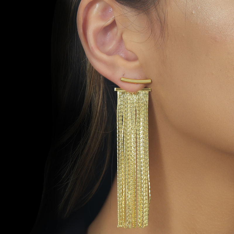 Brinco Dourado de Franja Davyma