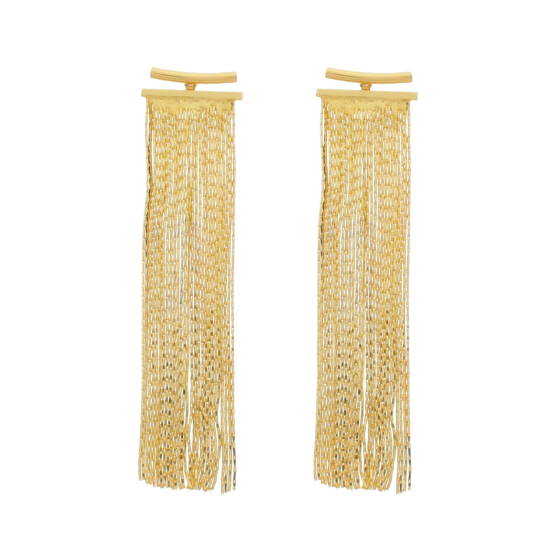 Brinco Dourado de Franja Davyma