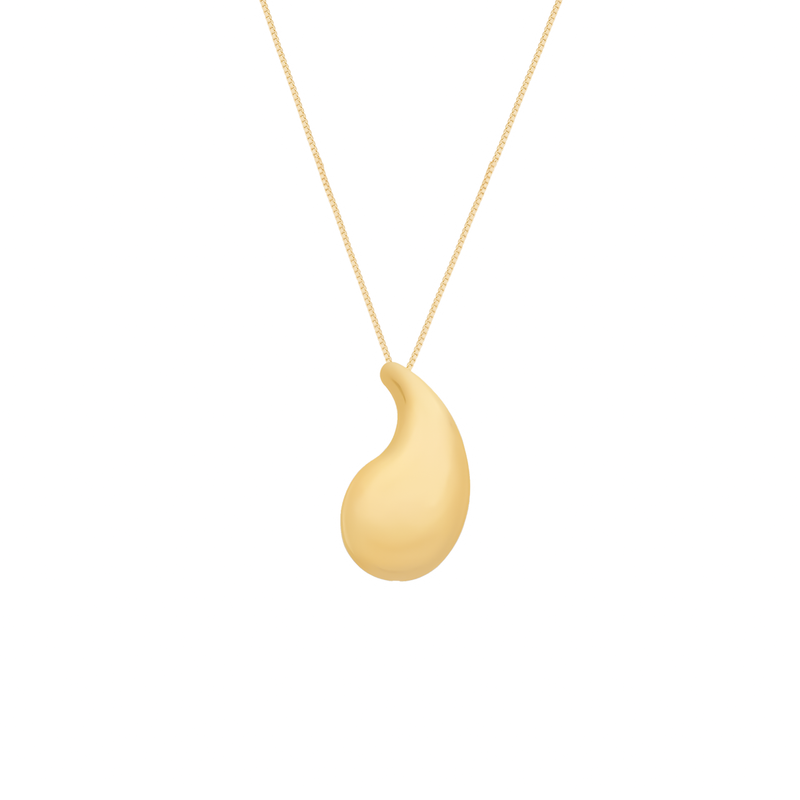 Colar Dourado de Gota Curvada Davyma