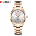 Relógio Feminino CURREN com detalhes elegante e à Prova D'Água