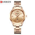 Relógio Feminino CURREN com detalhes elegante e à Prova D'Água