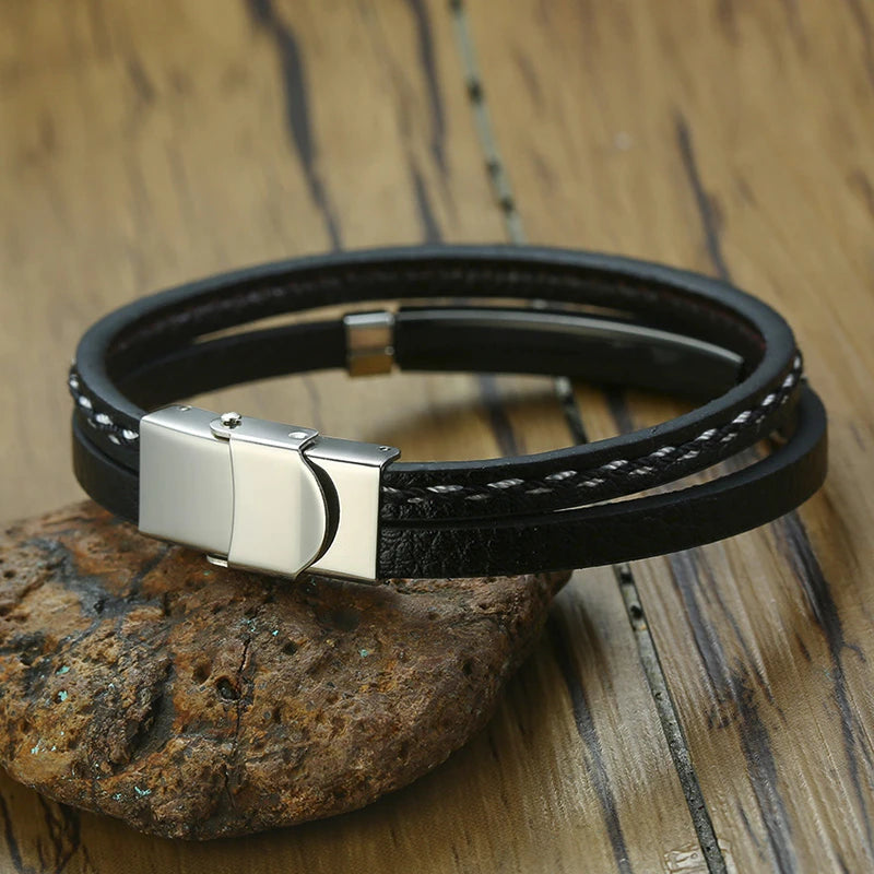 Pulseiras de couro genuíno