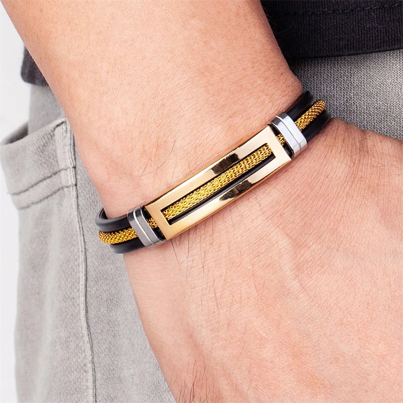 Pulseiras De Aço Inoxidável De Corrente Dourada Velox