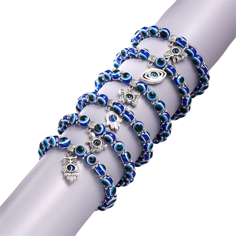 Pulseiras Turcas Clássicas de Mau-Olhado da Sorte para Homens e Mulheres Com Pingentes Artesanais