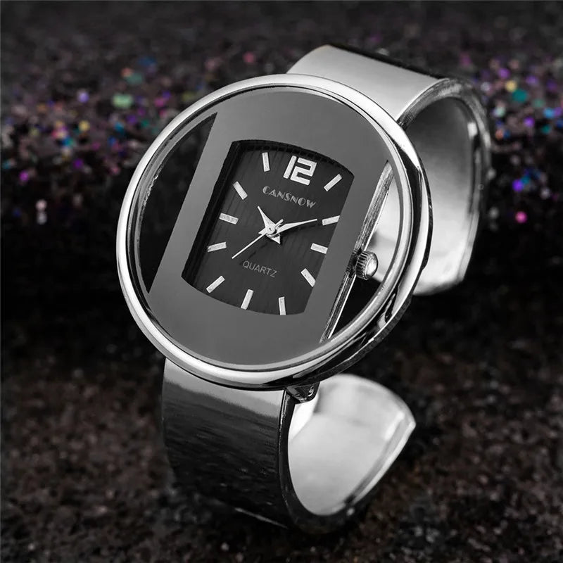 UTHAI W26 Relógio Feminino Moda Pulseira Com  Detalhes Em Aço