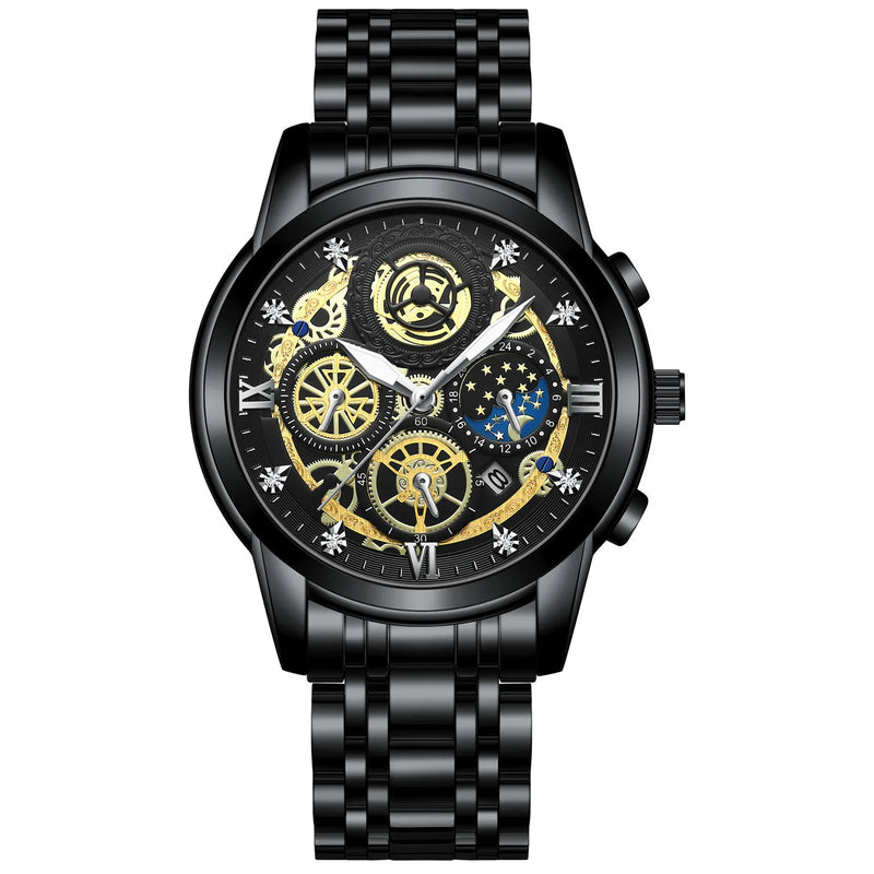 Relógios Masculino Elysium  Pulseira de Aço Inoxidável Mostrador de Luxo Luminoso