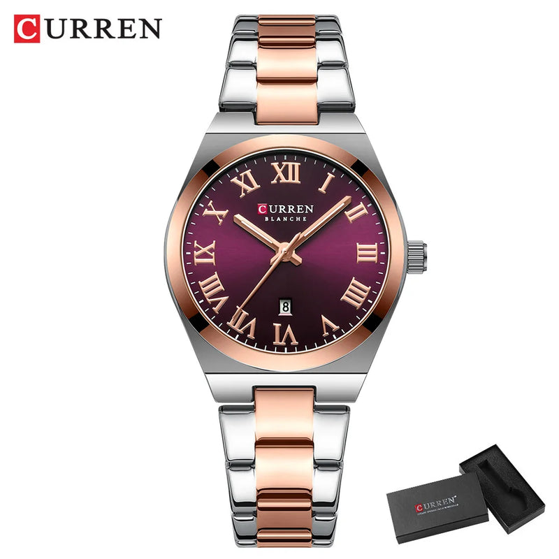 CURREN Relógios Femininos Aurora Royale  de Luxo Moda Casual