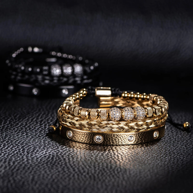 3 Pulseira de luxo Masculina Com Elegância e Sofisticação