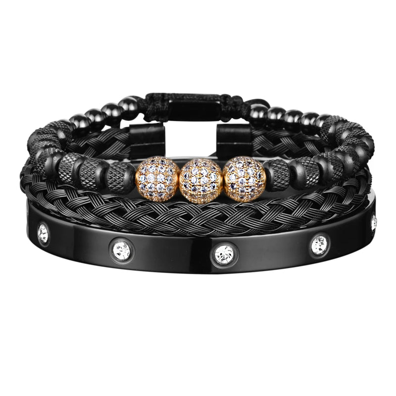 3 Pulseira de luxo Masculina Com Elegância e Sofisticação