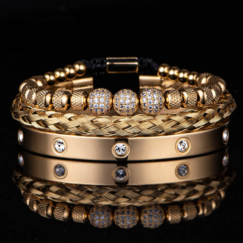 3 Pulseira de luxo Masculina Com Elegância e Sofisticação