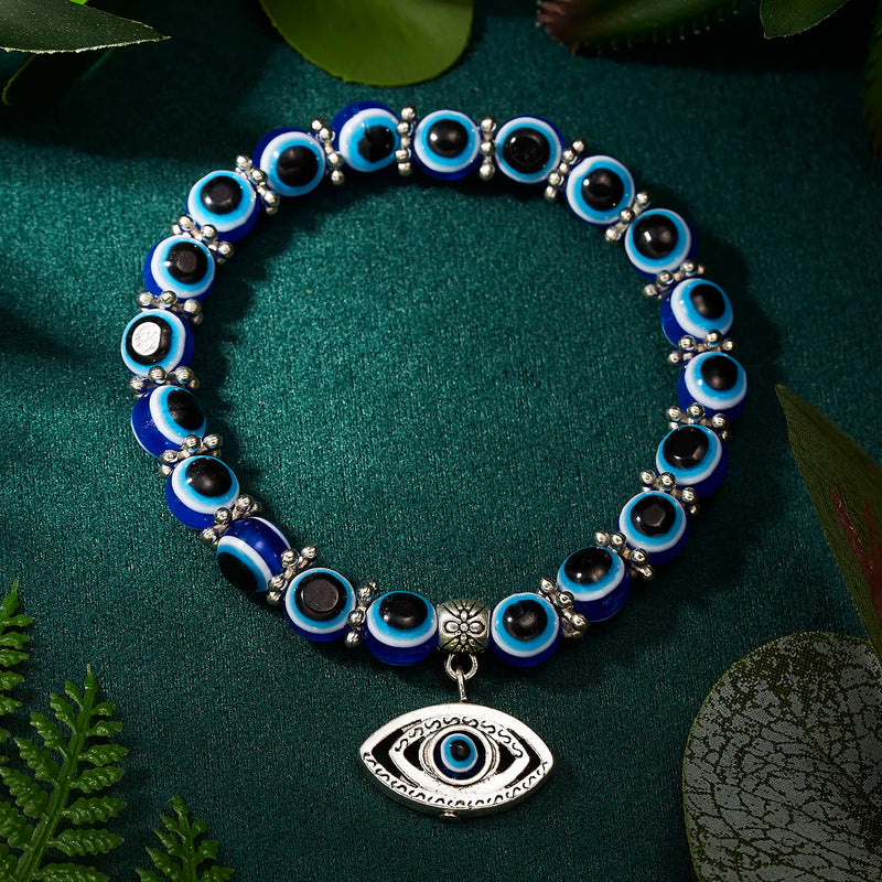 Pulseiras Turcas Clássicas de Mau-Olhado da Sorte para Homens e Mulheres Com Pingentes Artesanais