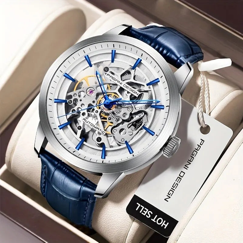 Relógio Mecânico Automático Masculino de Luxo PAGANI DESIGN em Aço Inoxidável à Prova D'Água