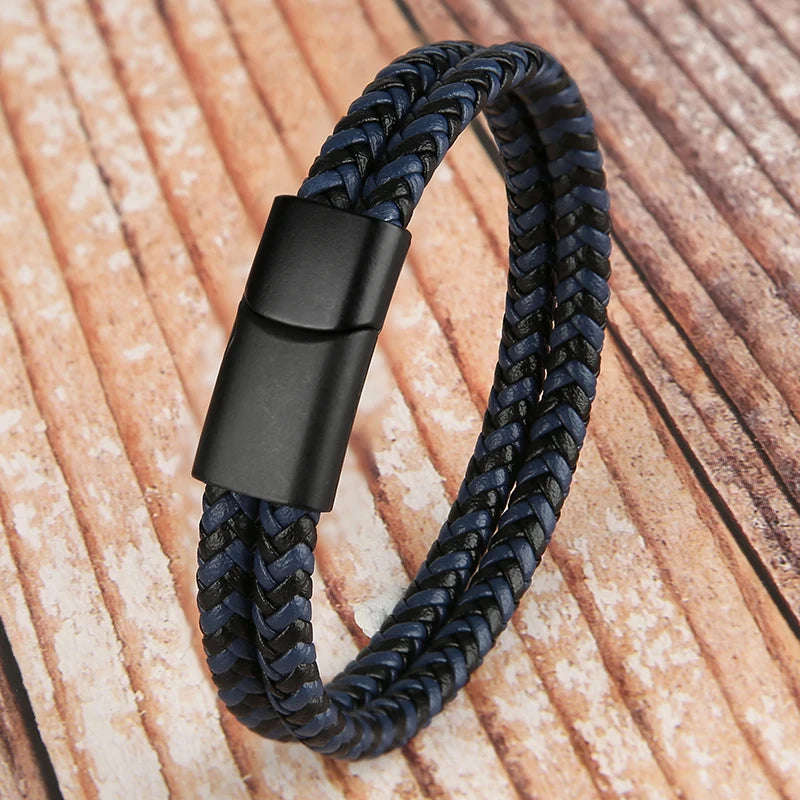 Pulseiras e braceletes de couro genuíno 2024