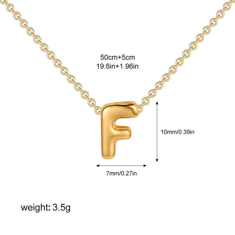 Colar Com Letras Iniciais AZ Banhado A Ouro Alfabeto Real