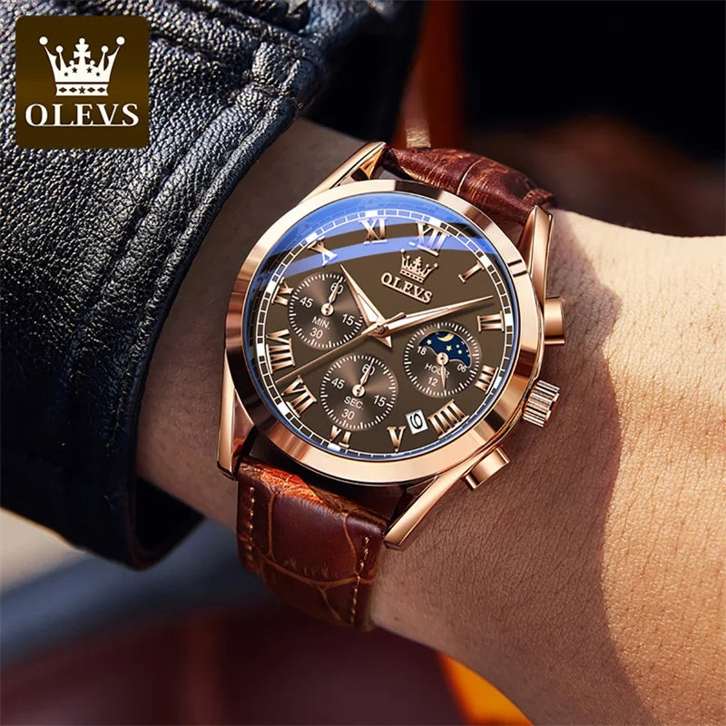 OLEVS Relógio De Quartzo Para Homens Tempus