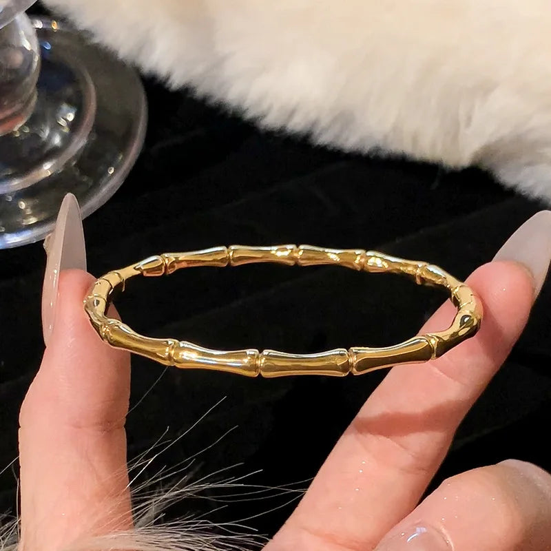 Pulseira Banhada a ouro , Aço titânio