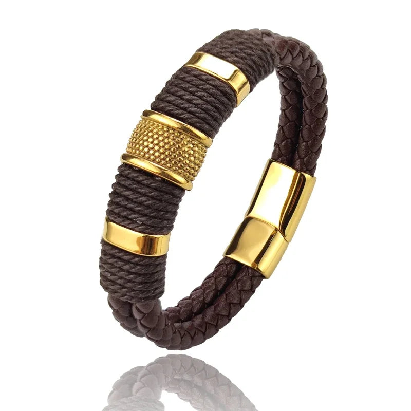 Pulseira Imperial De Couro Vintage