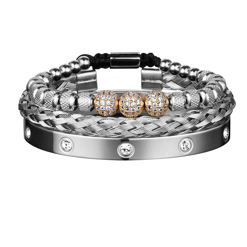 3 Pulseira de luxo Masculina Com Elegância e Sofisticação
