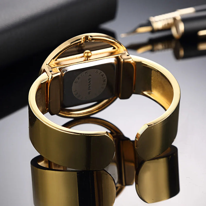 UTHAI W26 Relógio Feminino Moda Pulseira Com  Detalhes Em Aço