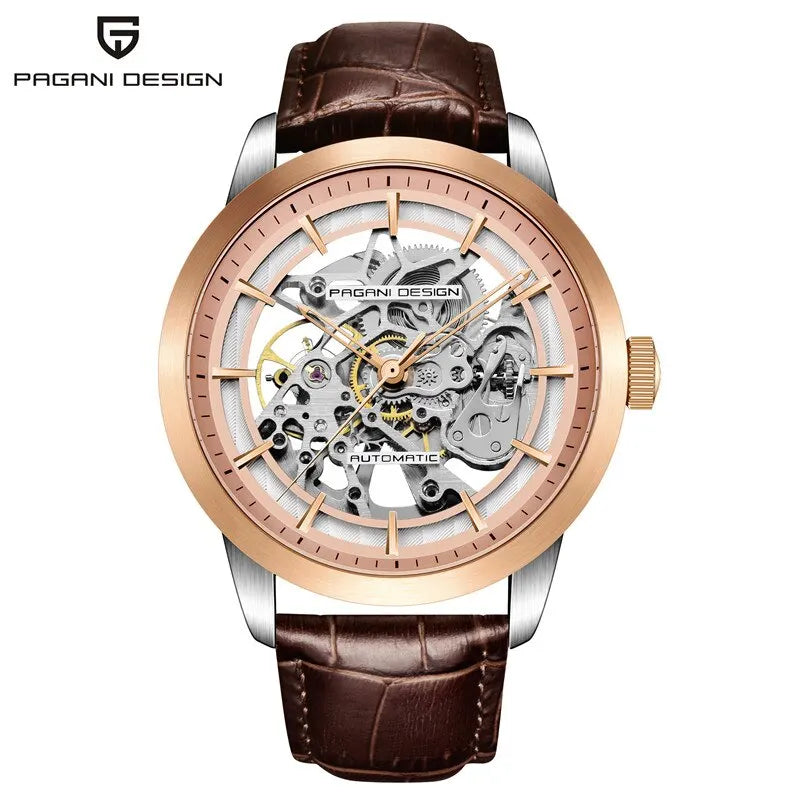 Relógio Mecânico Automático Masculino de Luxo PAGANI DESIGN em Aço Inoxidável à Prova D'Água