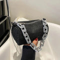 Mini bolsa crossbody feminina de luxo cheia de Strass e elegância