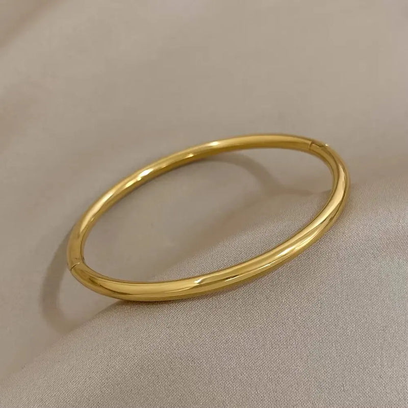Pulseira Banhada a ouro , Aço titânio