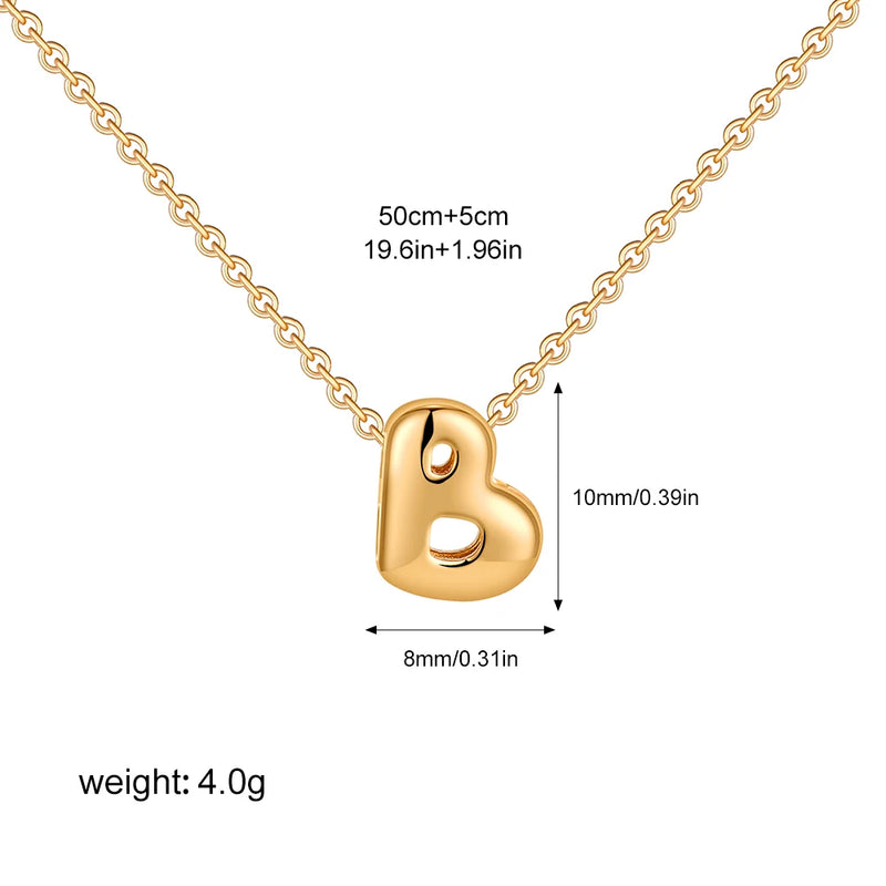 Colar Com Letras Iniciais AZ Banhado A Ouro Alfabeto Real
