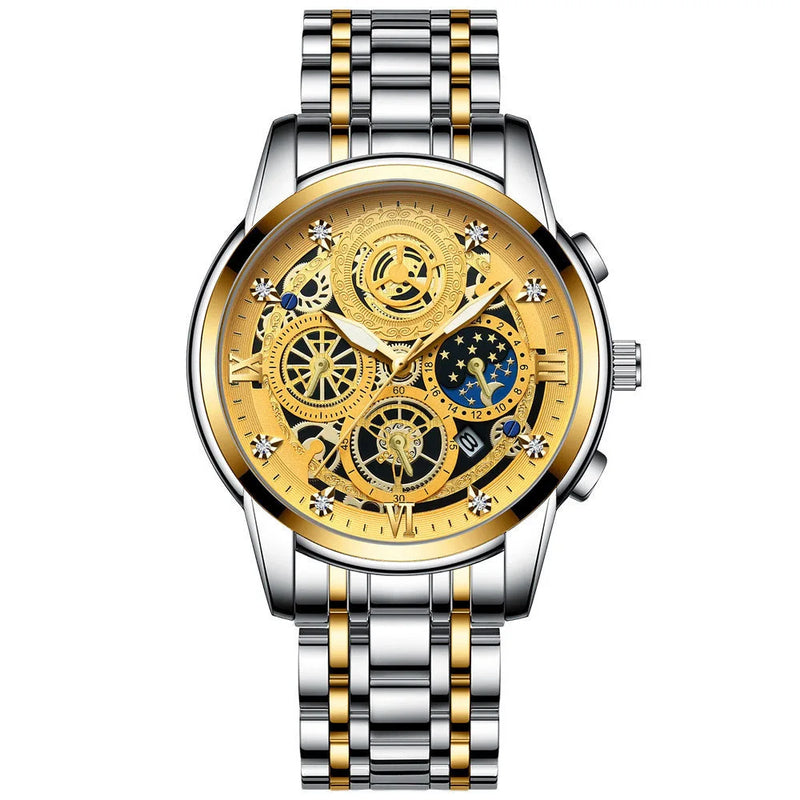 Relógios Masculino Elysium  Pulseira de Aço Inoxidável Mostrador de Luxo Luminoso