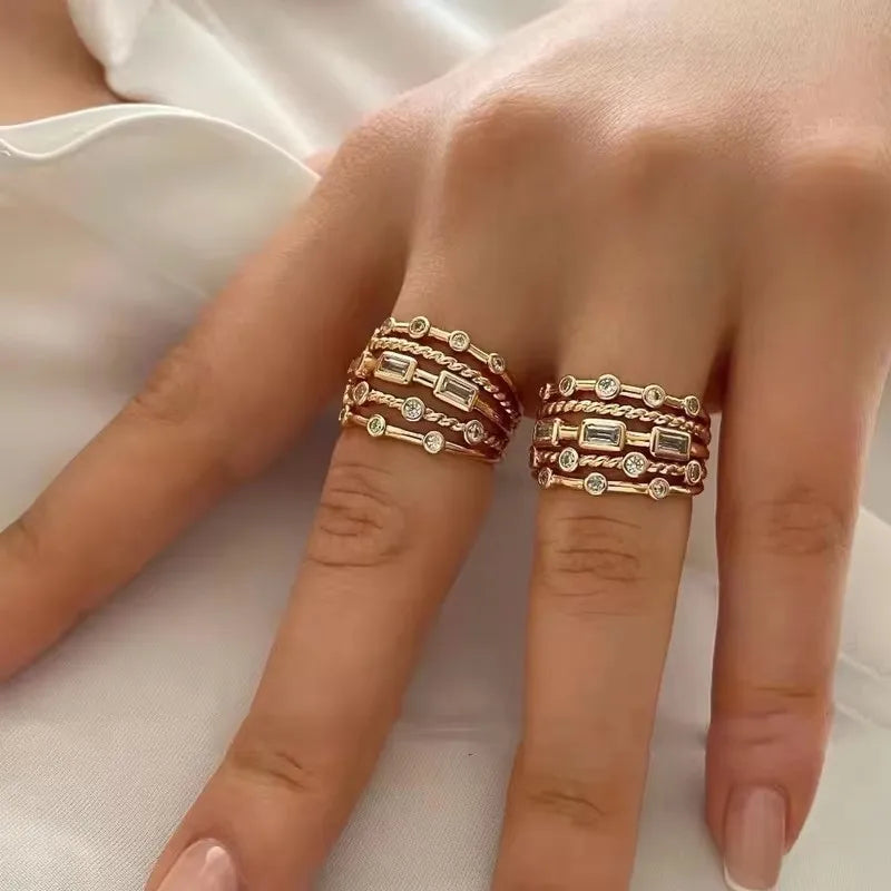 Anel ou Aliança de aço Inoxidável 18 K Banhado A Ouro