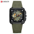 CURREN Marca Relógios Masculinos Luxo Quadrado Quartzo Relógio de Pulso Sienna Prime