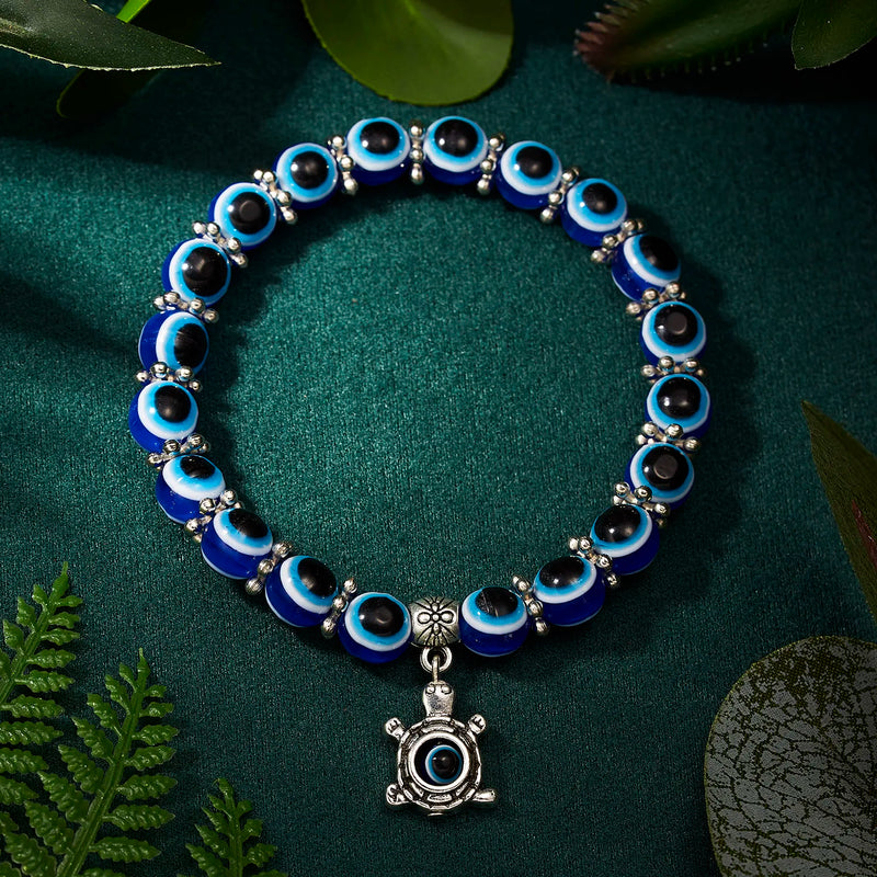 Pulseiras Turcas Clássicas de Mau-Olhado da Sorte para Homens e Mulheres Com Pingentes Artesanais