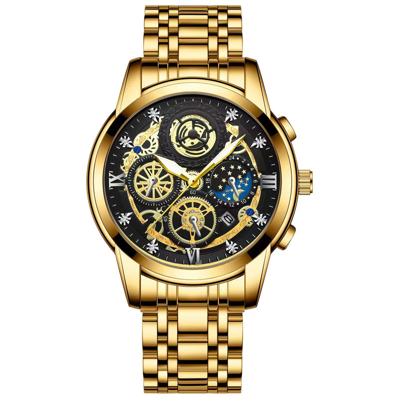 Relógios Masculino Elysium  Pulseira de Aço Inoxidável Mostrador de Luxo Luminoso