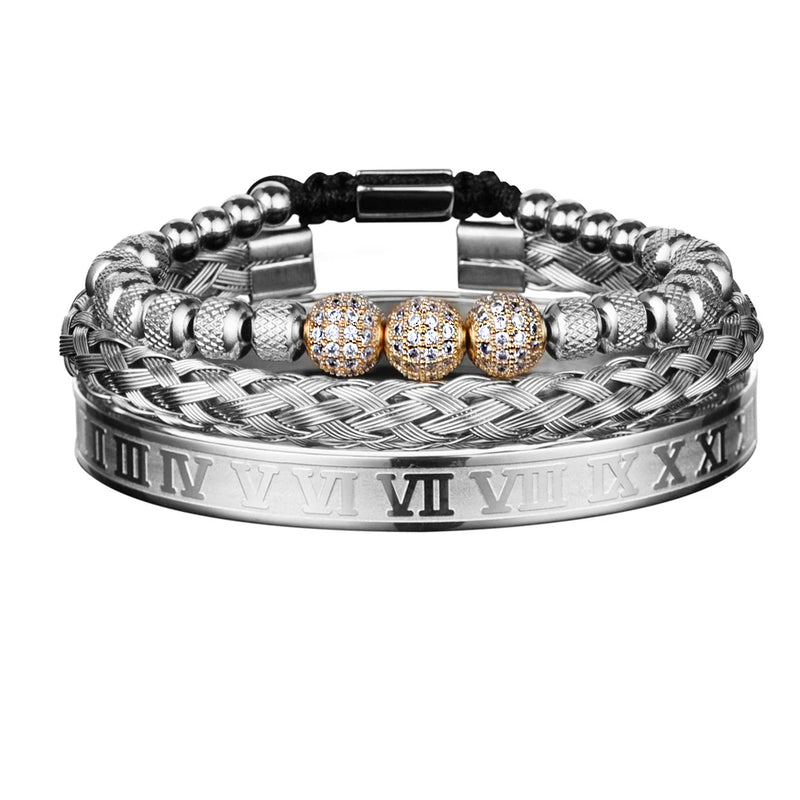 3 Pulseira de luxo Masculina Com Elegância e Sofisticação
