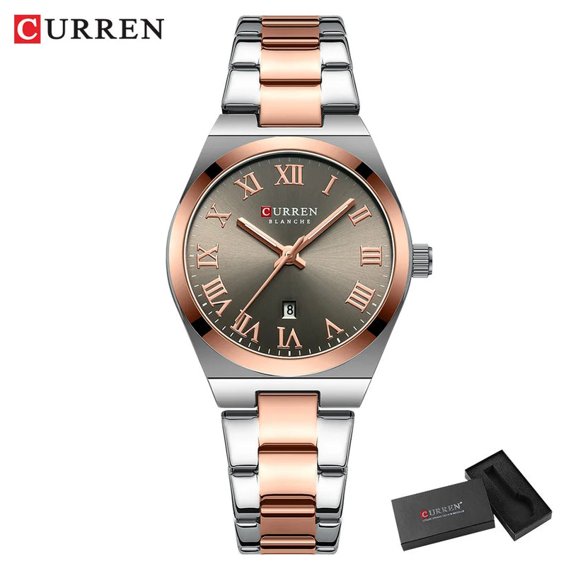 CURREN Relógios Femininos Aurora Royale  de Luxo Moda Casual