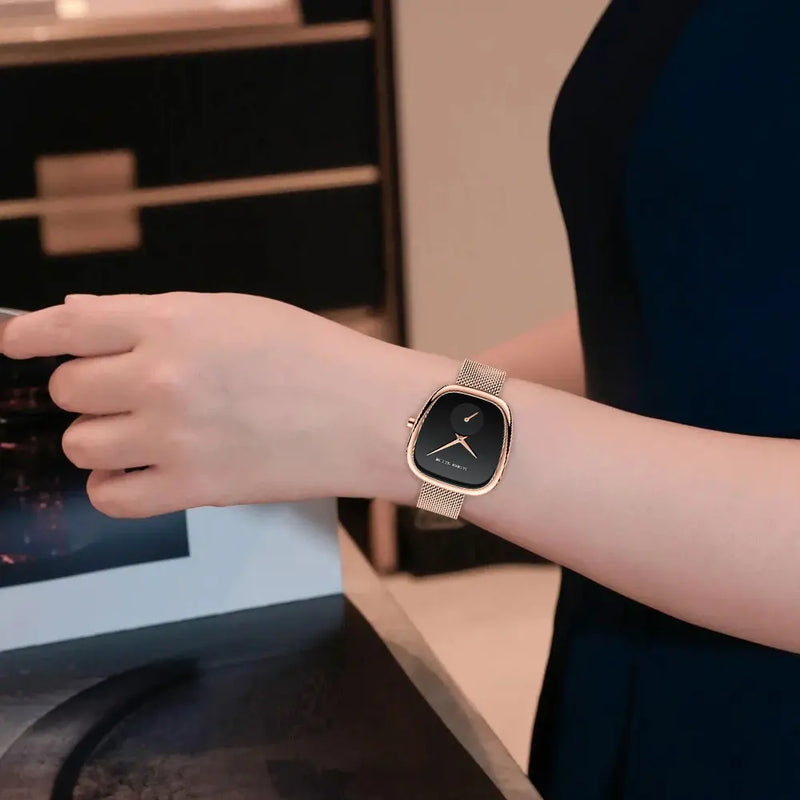 Novo Relógio de Pulso Feminino de Quartzo 34mm