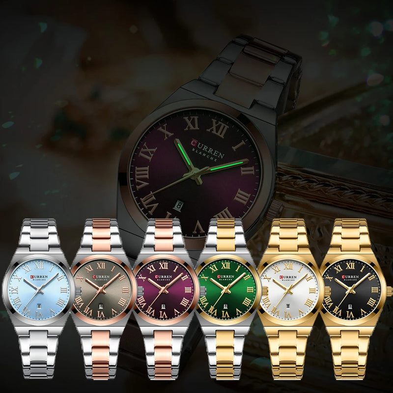 CURREN Relógios Femininos Aurora Royale  de Luxo Moda Casual