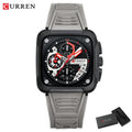 CURREN Marca Relógios Masculinos Luxo Quadrado Quartzo Relógio de Pulso Sienna Prime