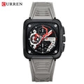 CURREN Marca Relógios Masculinos Luxo Quadrado Quartzo Relógio de Pulso Sienna Prime