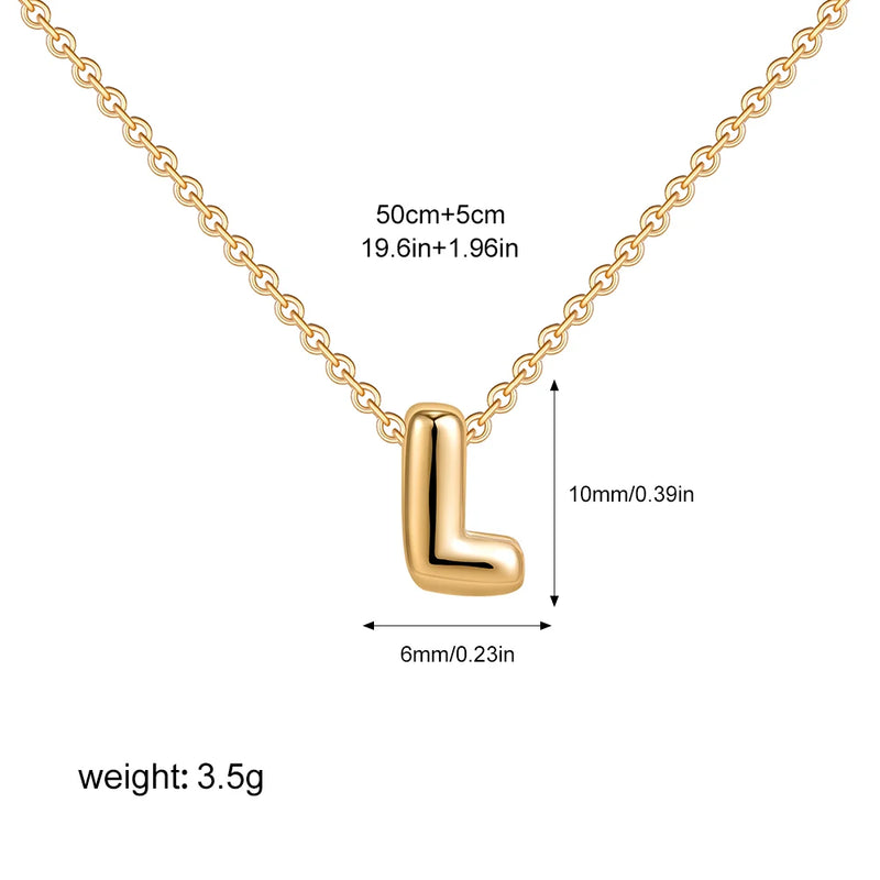 Colar Com Letras Iniciais AZ Banhado A Ouro Alfabeto Real