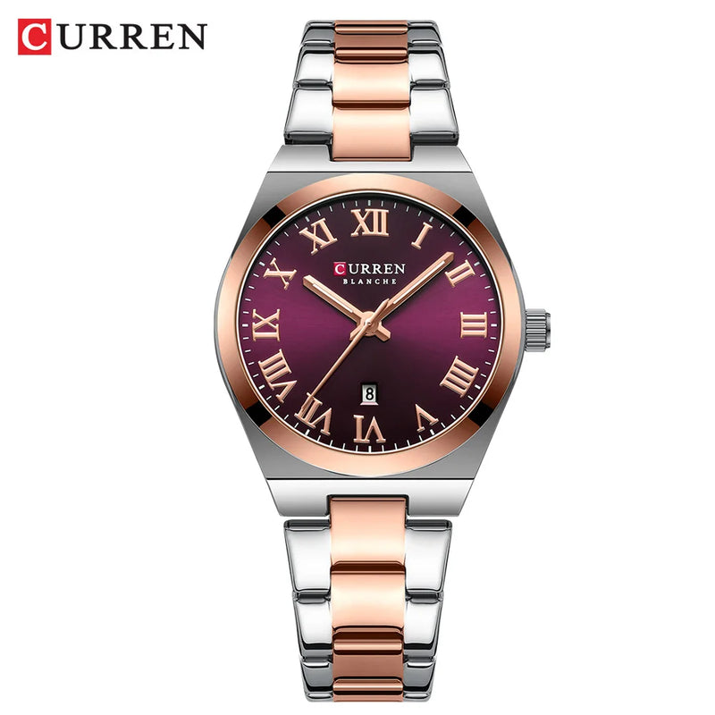 CURREN Relógios Femininos Aurora Royale  de Luxo Moda Casual