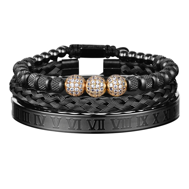 3 Pulseira de luxo Masculina Com Elegância e Sofisticação