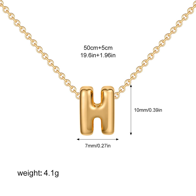 Colar Com Letras Iniciais AZ Banhado A Ouro Alfabeto Real