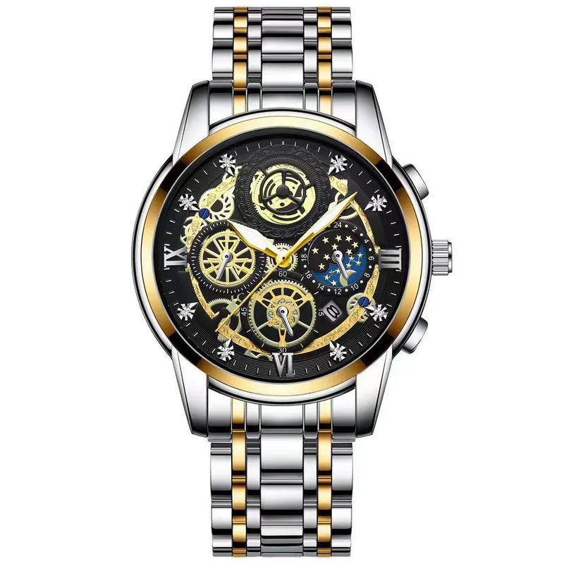 Relógios Masculino Elysium  Pulseira de Aço Inoxidável Mostrador de Luxo Luminoso
