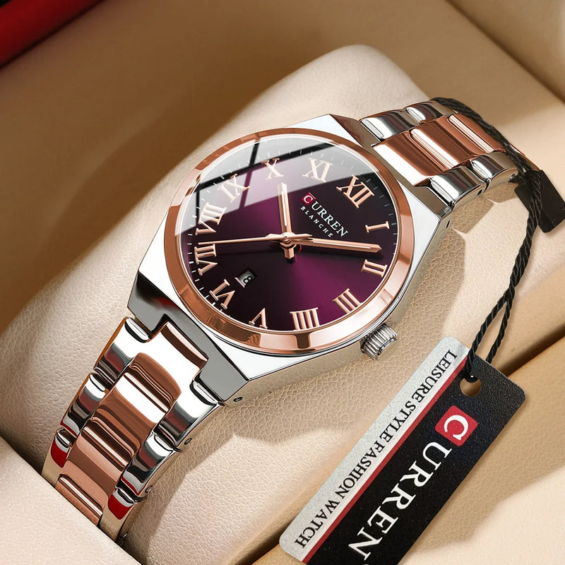 CURREN Relógios Femininos Aurora Royale  de Luxo Moda Casual