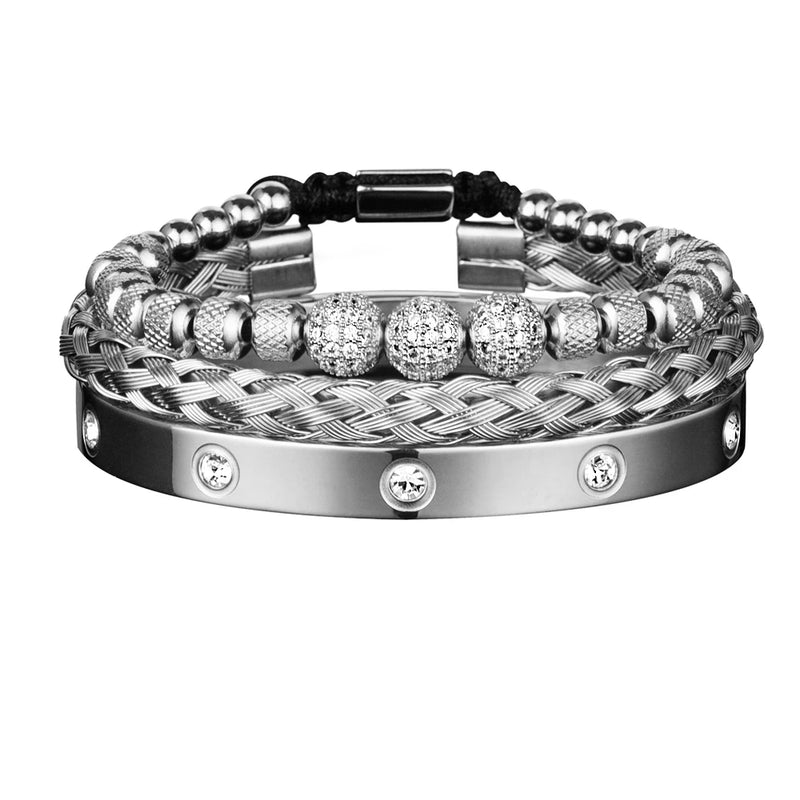 3 Pulseira de luxo Masculina Com Elegância e Sofisticação