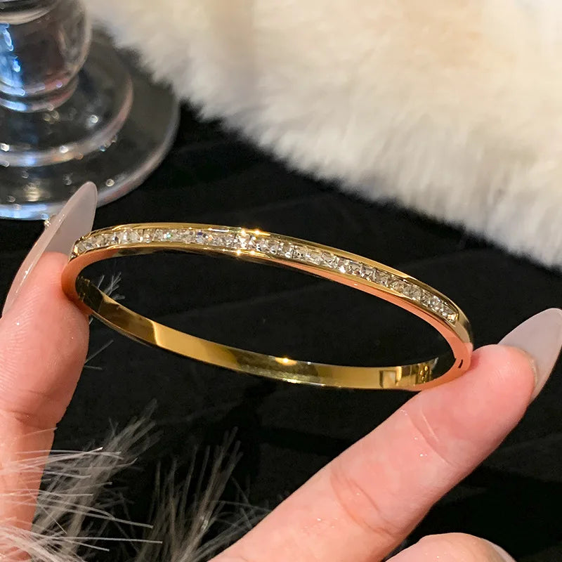 Pulseira Banhada a ouro , Aço titânio
