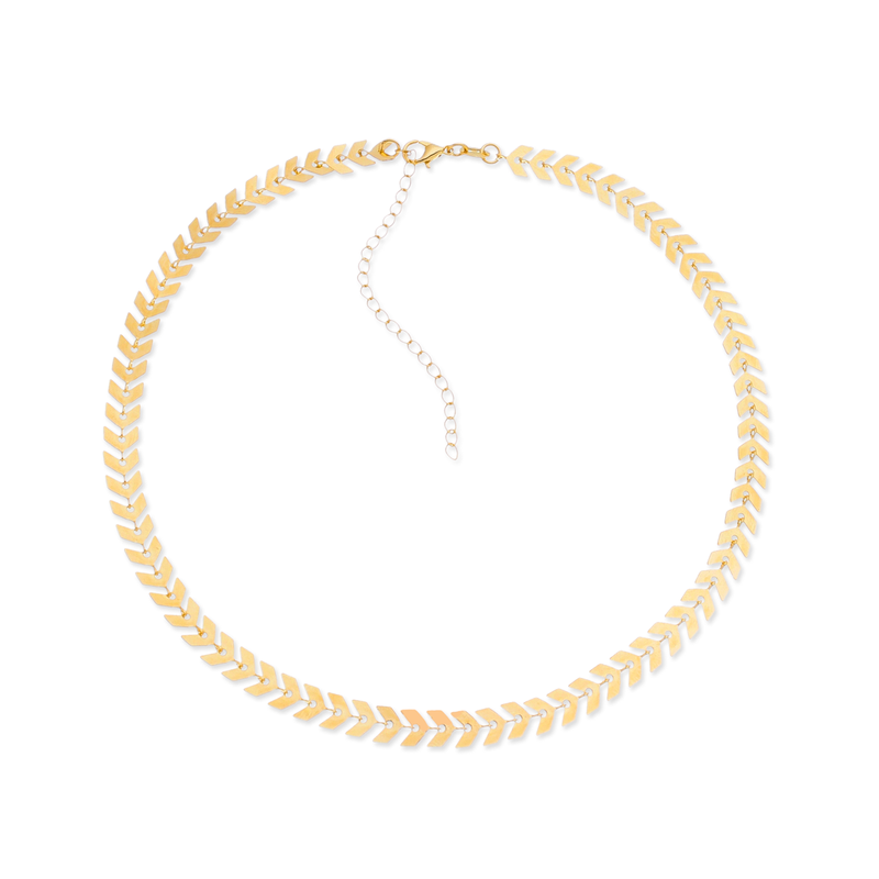 Colar Dourado Chocker de Seta Davyma