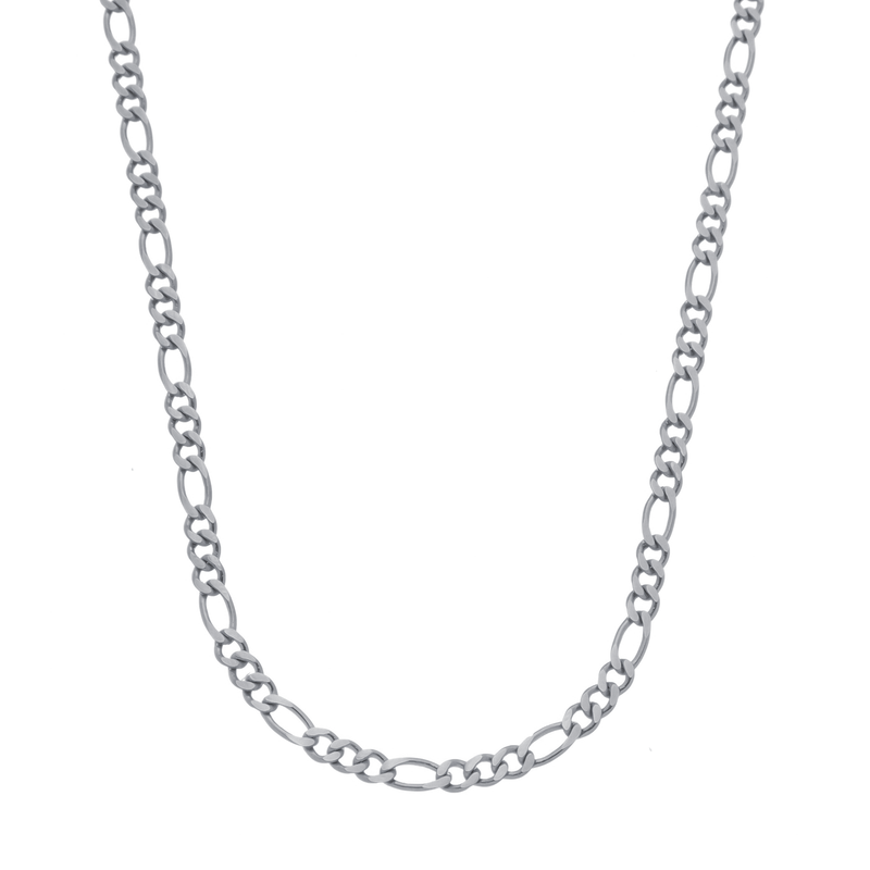 Corrente Prateada Masculina Elo 3 por 1 - 4mm Davyma