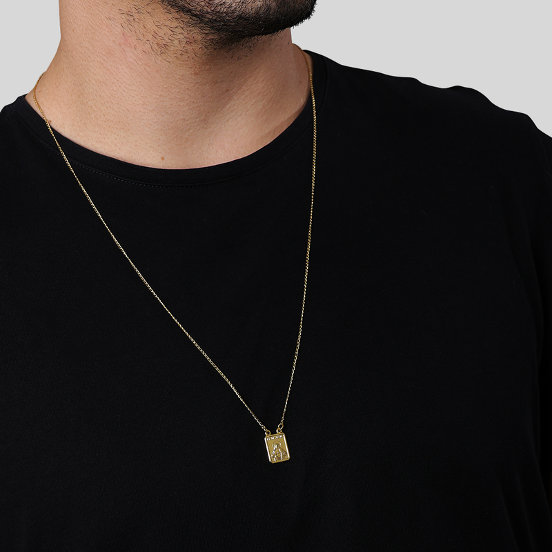 Escapulário Dourado Masculino Tradicional Davyma